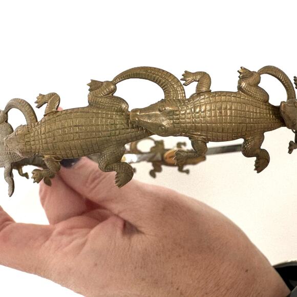 Eugenia Kim RARE HAND CAST bronze alligator headband bought at Henri Bendel, NYC main image 11